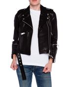 R13 Cropped Classic Leather Moto Jacket - Lyst