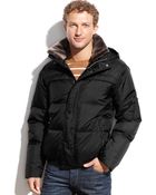 Marc New York Hooded Faux-Fur-Collar Down Bomber Jacket - Lyst