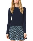 Michael Kors Cropped Cashmere Sweater - Lyst
