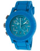 Nixon Men'S Rubber 42-20 Chronograph Blue Rubber Strap And Dial - Lyst