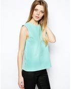 Asos Sleeveless Shell Top - Lyst