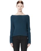 Alexander Wang Cropped Rib Pullover - Lyst