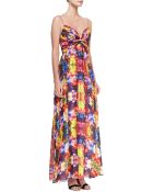 Aidan Mattox Sleeveless Floral Maxi Dress - Lyst