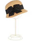 Eric Javits Cloche Hat With Bow Detail - Lyst