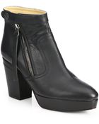 Acne Studios Leather Platform Ankle Boots - Lyst