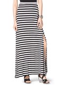 Michael Kors Striped Slit Maxi Skirt - Lyst