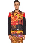 Givenchy Mosaic Print Moto Cotton Jacket - Lyst