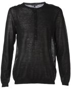 Ann Demeulemeester Sheer Henley Top - Lyst