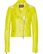Just Cavalli Neon Leather Biker Jacket - Lyst