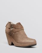 Eileen Fisher Clog Platform Booties - Watt - Lyst