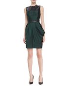 Jason Wu Perforated Fauxleather Draped Dress - Lyst