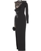 Alessandra Rich Lace And Silk Dress - Lyst