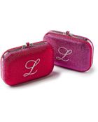 Judith Leiber Couture Monogram Crystal Slide-Lock Clutch Bag - Lyst