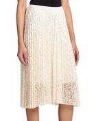 Theory Zeyn Pleated Lace Skirt - Lyst