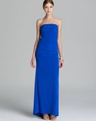 Nicole Miller Gown Strapless Crepe De Chine - Lyst