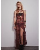 Free People Womens Queen Of Flowers Maxi Slip - Lyst