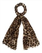 Jaeger Natural Leopard Print Scarf - Lyst