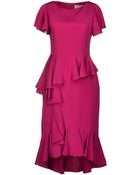Marchesa Knee-Length Dress - Lyst