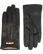 Ted Baker Bow Detail Leather Gloves - Lyst