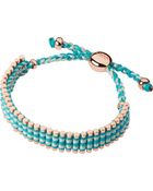 Links Of London Rose Gold Turquoise Friendship Bracelet - Lyst