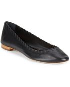 Loeffler Randall Karlotta Topstitched Leather Flats - Lyst