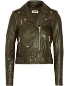 MICHAEL Michael Kors Leather Biker Jacket - Lyst