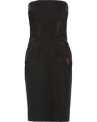 Vera Wang Paneled Stretch-Jersey Dress - Lyst