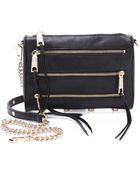 Rebecca Minkoff Mini 5 Zip Bag - Navy - Lyst
