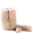 Alexander McQueen Fur Skull Clutch - Lyst