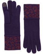 Portolano Patterned Gloves - Lyst