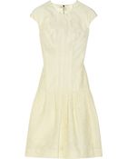 Lela Rose Cottonblend Floraljacquard Dress - Lyst