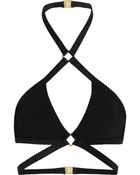 Agent Provocateur Shelby Metallic-Trimmed Bikini Top - Lyst