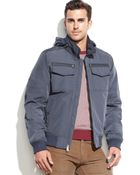 Tommy Hilfiger Hooded Bomber Jacket - Lyst