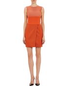 Narciso Rodriguez Colorblock Crossoverwrap Dress - Lyst