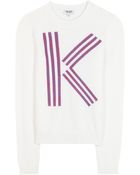 Kenzo K-Intarsia Cotton Sweater - Lyst
