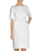 Jil Sander Stretch-Cotton Dress - Lyst