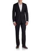 Armani Dotted Pinstriped Virgin Wool Suit - Lyst