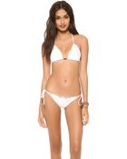 Vix Solid Ripple Tie Bottom in White - Lyst