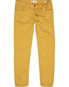 River Island Mustard Yellow Sid Skinny Stretch Jeans - Lyst