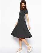 Asos Scoop Back Dress in Spot - Lyst