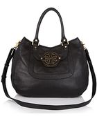 Tory Burch Amanda Pebbled Leather Hobo - Lyst