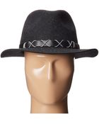 Michael Stars Top Knot Wide Brim Fedora - Lyst
