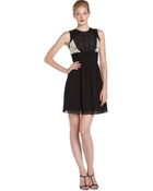 Love & Liberty Black Silk 'High Tea' Lace Detail Dress - Lyst