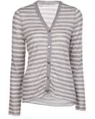 Lucien Pellat Finet Striped V-Neck Cardigan - Lyst