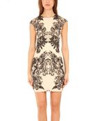 McQ by Alexander McQueen Lace Print Cap Sleeveless Dress - Lyst