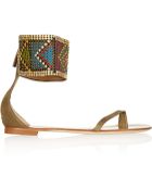 Giuseppe Zanotti Embellished Leather Sandals - Lyst