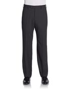 Saks Fifth Avenue Black Label Wool Flatfront Pants - Lyst