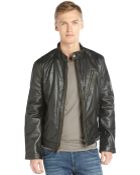 Marc New York Black Distressed Leather 'Radford' Moto Jacket - Lyst