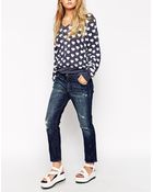 Wildfox Marissa Turn Up Distressed Jeans - Lyst