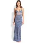 Mara Hoffman Lace-back Knit Column Dress - Lyst